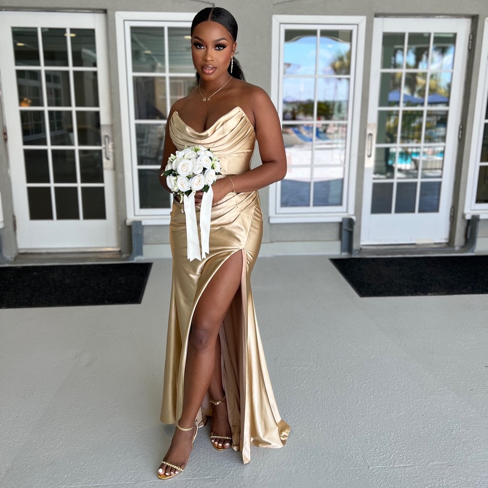 Champagne BRIDAL BABES ARYA Dress - Size MEDIUM